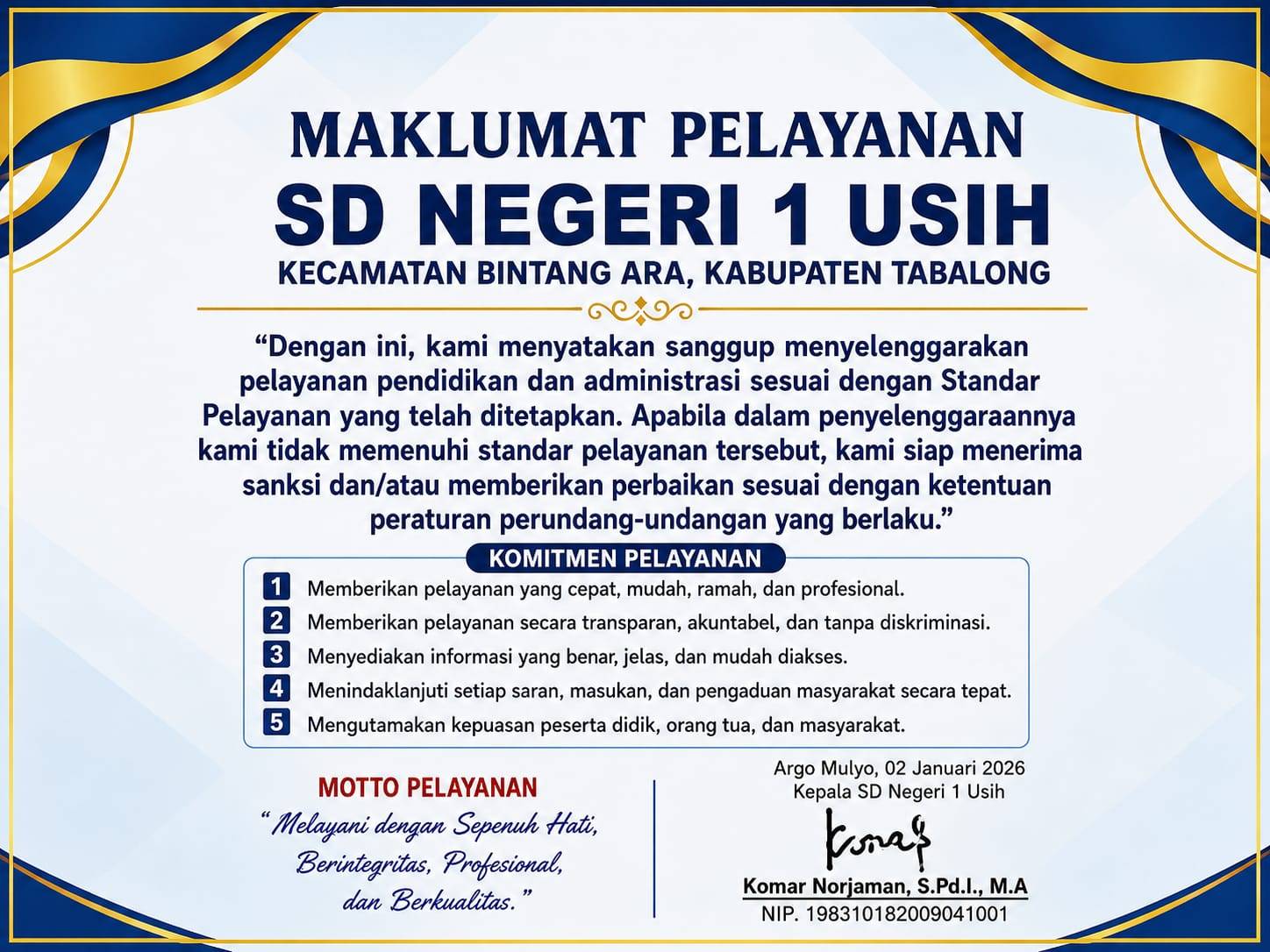 MAKLUMAT PELAYANAN